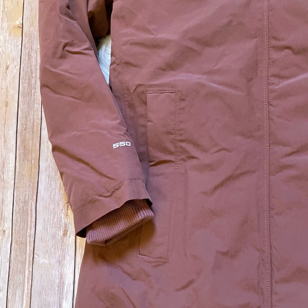 The North Face Women’s Arctic Parka Coat In Marron Purple - Picture 4 of 9